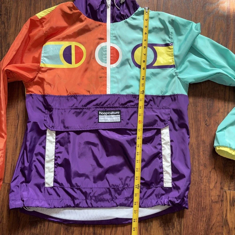 HoopCulture Coalition Collection Colorblock Anorak Windbreaker Jacket M